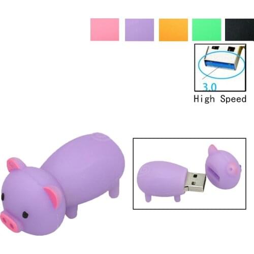 High Speed! Lovely Pig usb Flash Drive Cute Cartoon pendrive 4gb 8gb 16gb 32gb memory stick USB 3.0 Gifts Beauty Pendant