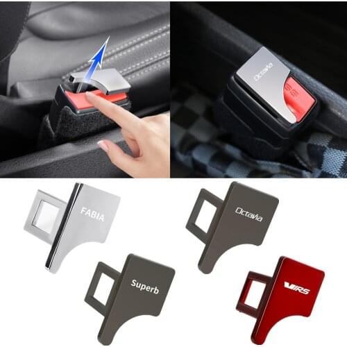 1PCS Hidden Car safety seat belt buckle clip For Skoda Octavia A5 A7 Fabia Superb Accessories Car Styling