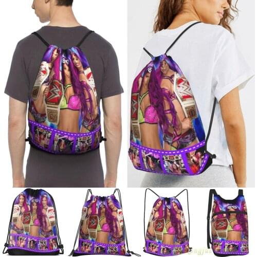 Sasha Banks Women Purpose Drawstring Backpack Bags Men Outdoor Travel Backpacks For Gym Training Swimming Fitness Bag
