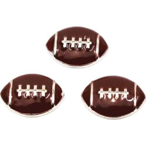 10pcs/lot Sports Charms Enamel Coffee Football Floating Locket Charms Fit Living Glass Floating Lockets Bracelet DIY Jewelry