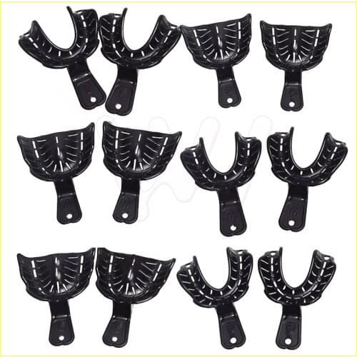12 Pcsset Dental Impression Trays Heat Mouldable LargeMediumSmall UpperLower