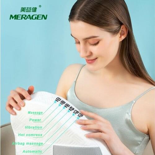 2021 New Arrival Vibrating Lumbar Full Back Airbag Kneading Heating Home Massage Cushion Pillow Sleeping Neck Massager