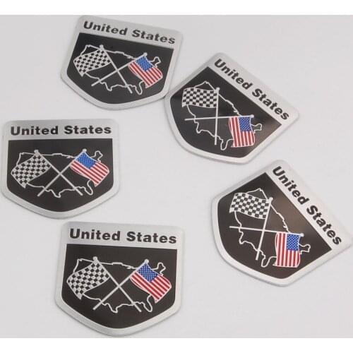 BBQ@FUKA Car Sticker Decals Emblem US MAP USA National Shield Flag Auto Trunk Bike Decor Car Styling Fit for VW Polo Golf GTI MK