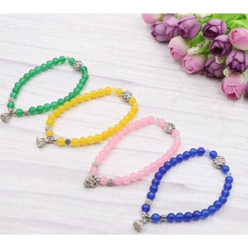 Handmade Bracelet Natural Stone Jades Crystal Opal Labradorite Lotus Bead Bracelets Bangle Wristband for Women Yoga Jewelry B369