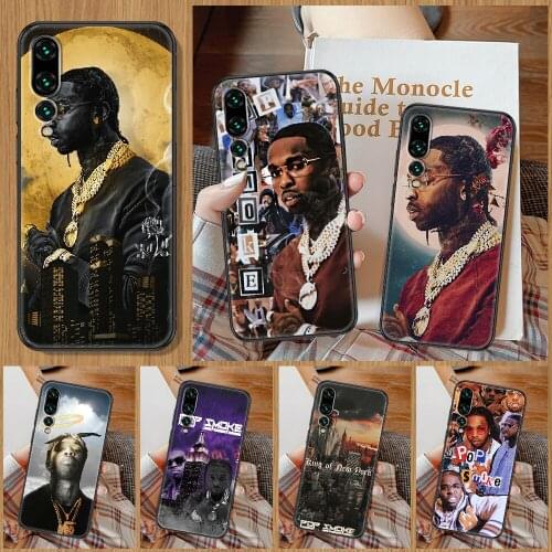 Pop Smoke Rapper Phone Case For Huawei P Mate P10 P20 P30 P40 10 20 Smart Z Pro Lite black silicone waterproof trend funda 3D