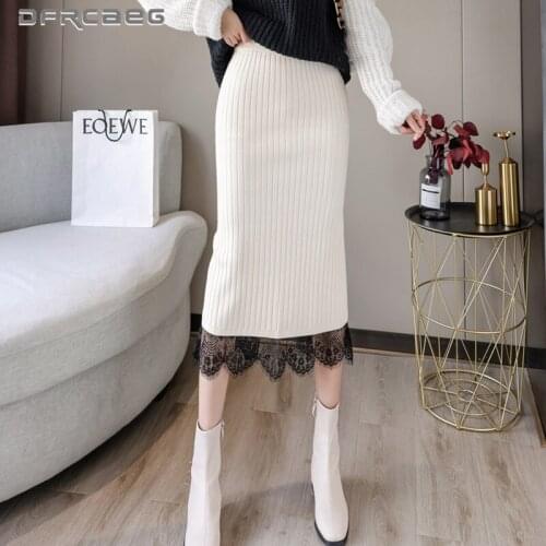 DFRCAEG Knitted Pencil Skirts