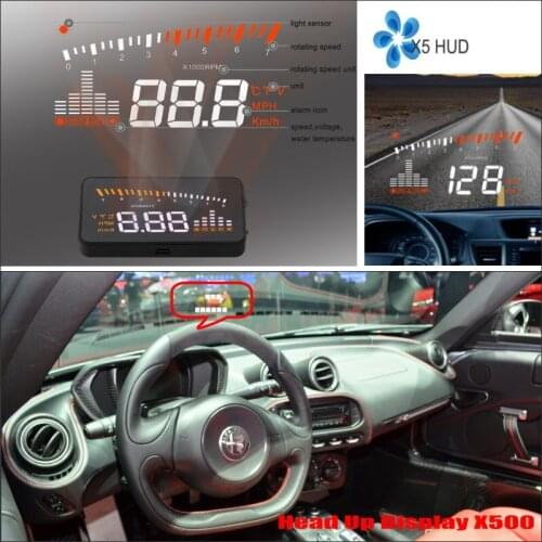 For Alfa Romeo 147/159/Spider 2010-2018 Car OBD HUD Warning Head Up Display Safe Driving Screen Projector - Reflecting