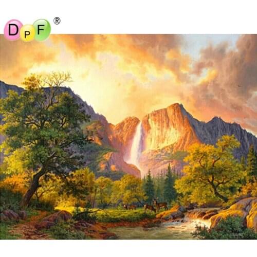 DPF diamond embroidery nature diamond painting cross stitch needle diamond mosaic full square rhinestone home decoration