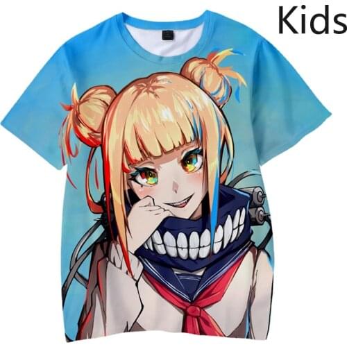 Himiko Toga Kids 3d Print T Shirt for Child Boy Girl Tshirt Teenage Tee Top Clothes Anime Boku No Hero Academia My Hero Academy