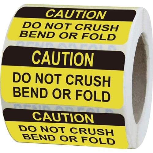 Fragile Do Not Crush Bend or Fold Stickers by Do Not Bend Shipping Handling Labels Shipping Warning Stickers