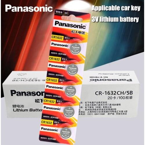 100PCA Panasonic cr1632 button cell coin battery 3v watch remote control car keys DL1632 ECR1632 GPCE1632 lithium battery