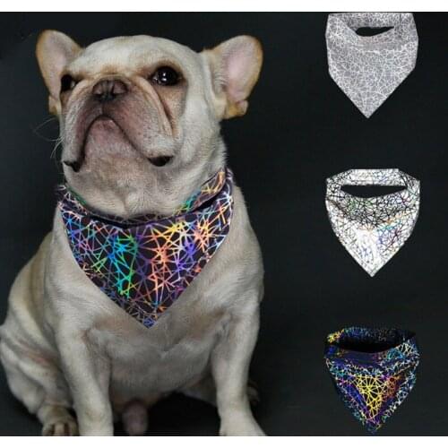 Pet Cat Dog Fantasy Colorful Bibs Scarf Collar Night Safety Dog Scarf Saliva Towel Small Medium Dog