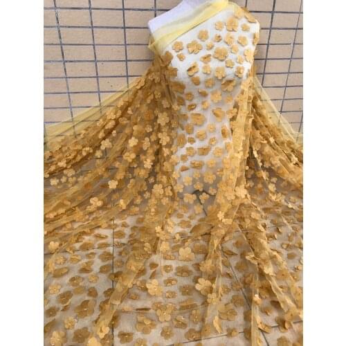 Best quality african French Lace Fabric with embroidered SYJ-596815 African Tulle Lace Fabric
