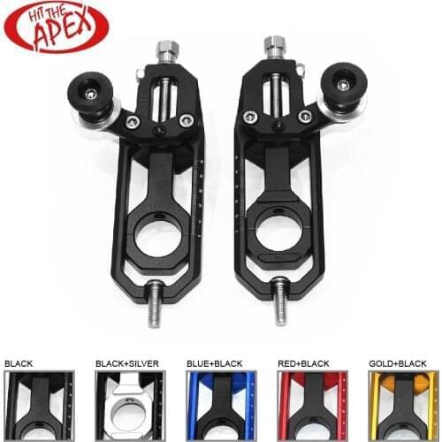 Chain Tensioner Adjuster with paddock bobbins CNC Aluminum kit for Motorcycle Suzuki GSXR600 GSX-R750 2006 2007 2008 2009 2010