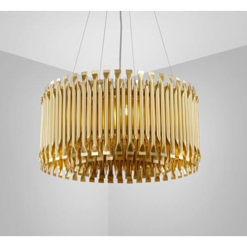 Nordic Aluminum LED Pendant Lamp Gold pendant light Living Room Restaurant Study Decor Pendant Lamp Hanging light Fixture PA0246
