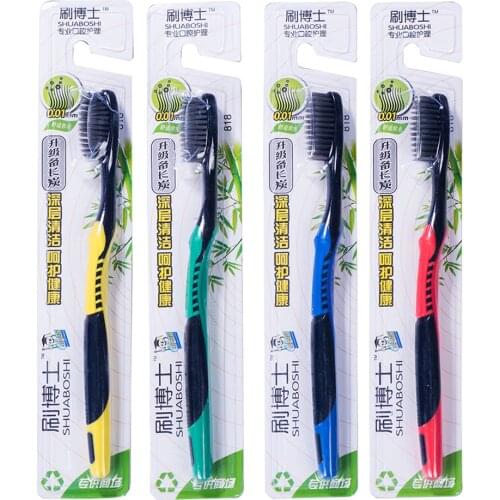 2016 New Toothbrush Bamboo Charcoal Nano Tooth Brush Soft Bristle Bamboo Toothbrush 4 Pieces/Lot Adults Toothbrushes