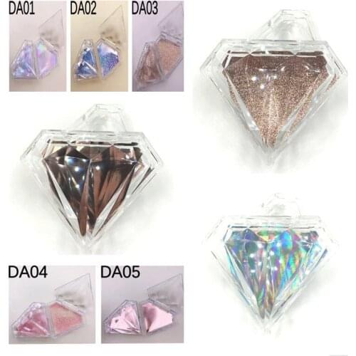 NEW wholesale 10 /30/50 diamond false eyelash packaging box fake 10mm-25mm 3d mink eyelashes boxes diamond case lashes empty