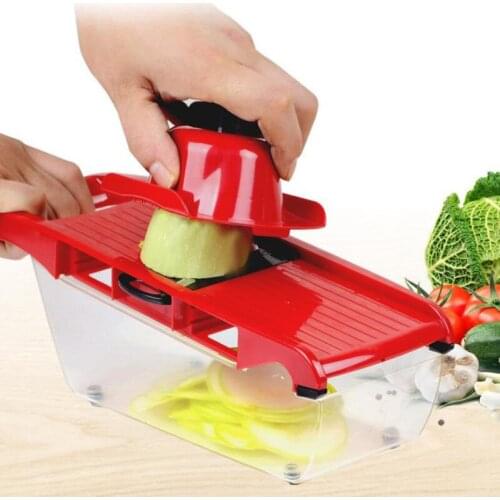 Vegetable Cutter with Stainless Steel Blade Manual Potato Peeler Carrot Cheese Grater Dicer Slicer Kitchen Tool