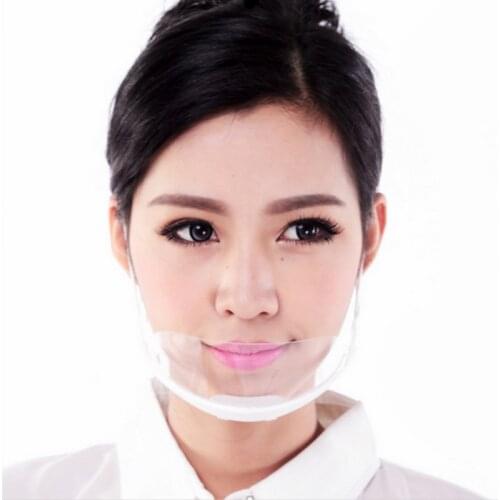 10pcs/Set Health Care Tool Transparent Masks Permanent Anti Fog Catering Food Hotel Plastic Kitchen Restaurant Masks