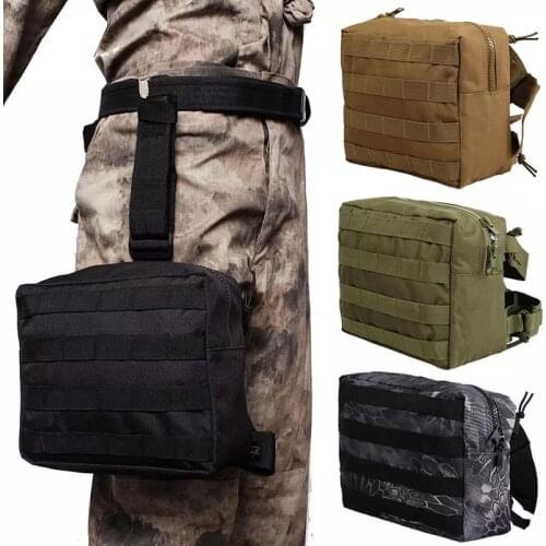 Army Military Molle Tactical DUMP Drop Leg Panel Utility Pouch Paintball Airsoft Storage Magazine Camo Waist Bag