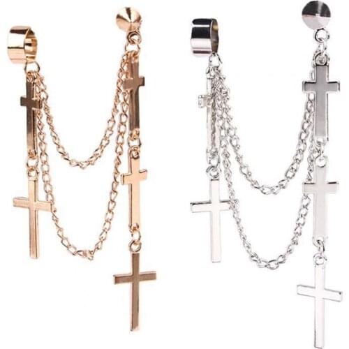 Earring Tassels Design Durable Alloy Punk Style No Ear Hole Earrings for Graduation серьги