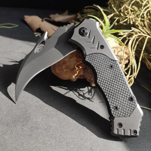 RM Folding Scimitar, 05407 Multi-Purpose Olecranon Little Knife, G10 Handle Fruit Knife Peeler Adventure Mountaineering Tools