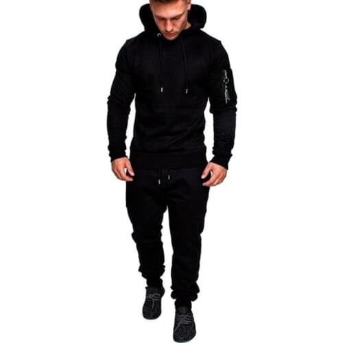 Track Suit Mens Suit Hooded Sweatshirt Suit Sportswear Mens Pullover Hooded Sweatshirt Suit 2021 Autumn and Winter