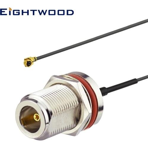 Eightwood RF Coaxial Cable N Type Bulkhead Jack to IPX/U.FL Pigtail 1.13mm 15cm for Radio Proxim ORiNOCO EnGenius Senao Zcommax