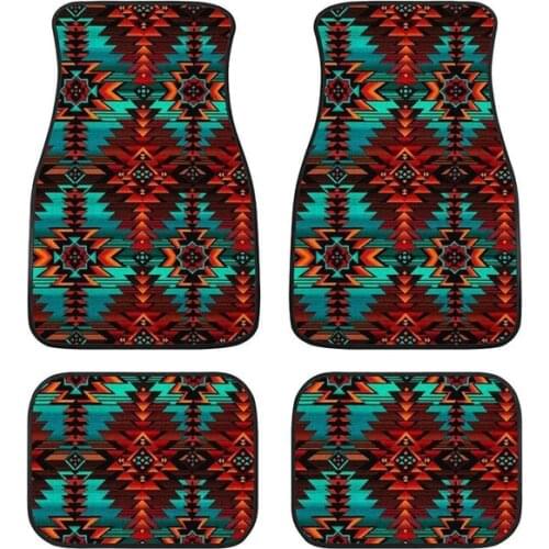 Aimaao Tie Dye Print Universal Car Floor Mat Ultra-Soft Non-Slip For Honda Crv VW Camry 40 Hyundai Ix35 Fit I30 Audi A4 A5