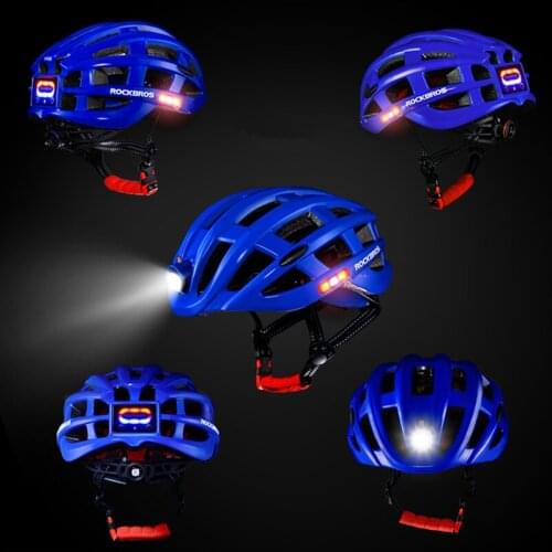 Bicycle Helmets With Warning Lights Glow Insect Net Mountain Road Cycling Helmets Equipped With Men and Women
