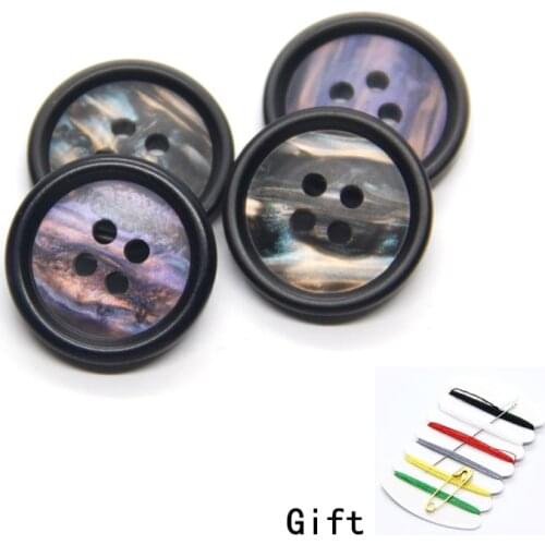 High-Grade 15-25mm Fashion Coat Buttons For Clothing Suit 4 Holes Decorative Handmade DIY Scrapbooking Accessories Wholesale