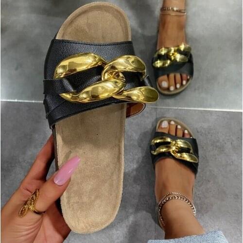 Summer 2021 new womens leather fashion womens shoes sandals flat with ladies bright color beach shoes outdoor trend slipper