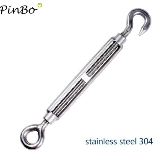 1pcs M14 Stainless Steel Hook with Eye Turnbuckle Wire Rope Tension