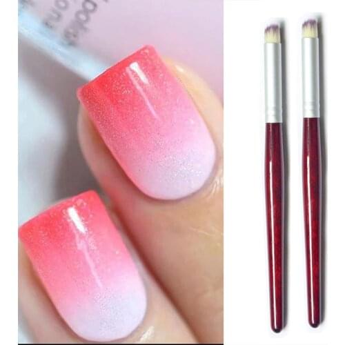 1pcs Nail Brush Pen UV Gel Gradient Bloom Nail Art Painting Wood Handle Nylon Hair Draw Manicure Nail Tool For Manicure Nail Art