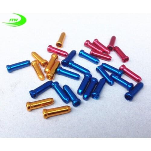 10 pcs/lot aluminum alloy cycling bike brake cable tips crimps bicycles derailleur shift end caps core inner wire ferrules BCT02