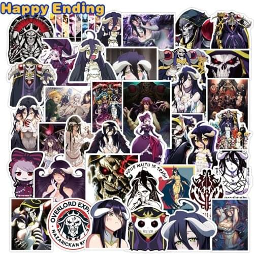 10/30/50Pcs Magic Anime Overlord Retro Vintage Stickers For Laptop Skateboard Luggage Refrigerator Phone Cute Car Toy Motorcycle