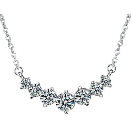 2021 female jewelry ladies necklace moissanite straight necklace female pendant clavicle chain jewelry female wholesale