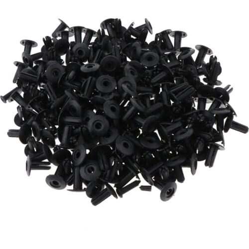 500Pcs Car Plastic Rivets 7mm Hole Dia Fastener Fender Bumper Push Pin Clip