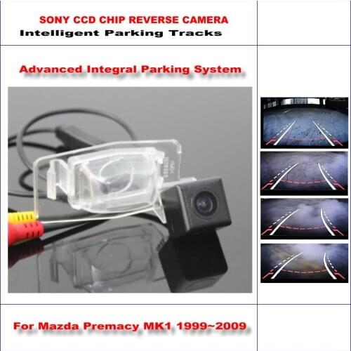 Car Rear Camera For Mazda Premacy MK1 1999-2009 Intelligent Parking Tracks Backup Reverse Dynamic Guidance Tragectory CAM