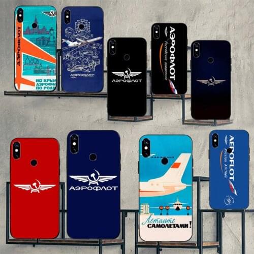 Aeroflot Aviation Russe Pilote Phone Case For Xiaomi Redmi note 7 8 9 pro 8T 9S Mi Note 10 Lite pro