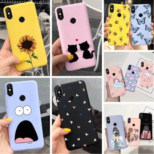 For Xiaomi Mi A2 lite Case Xiaomi MiA2 Lite Back Cover 5.84" TPU Matte Fashion Phone Case For Xiomi Mi A 2 lite Funda Redmi6 Pro