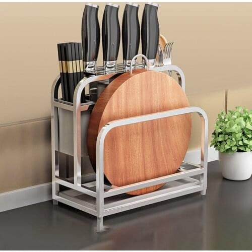 Stainless Steel Knife Block Holder Drawer Knives Forks Spoons Storage Rack Multifunction Home Kitchen Cultery Organizer Hardware