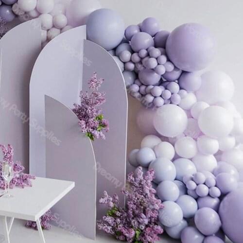 DIY Purple Balloons Garland Doubled Lilac Latex Ballon Arch Kit lady Happy Birthday Wedding Party Decor Supplies Baby Shower