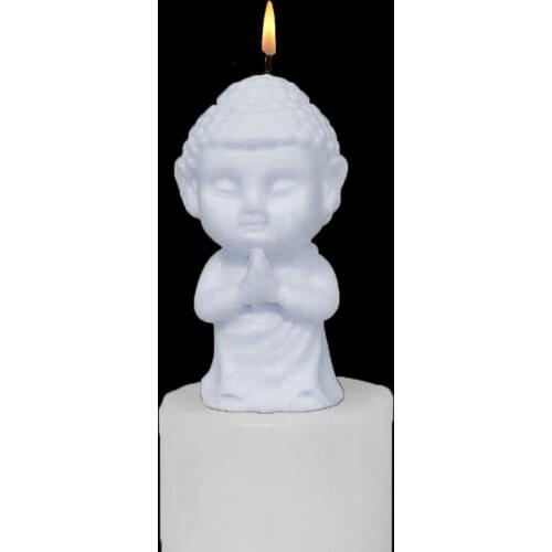 Buddha Blessing Design Silicone Candle Mold Mould Decorating Silicone Molds For Candle Wax Resin Gypsum Crafts Making