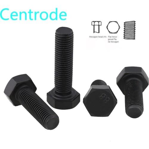 Gb5785 spot 8.8 fine tooth external hexagon screw black external hexagon young tooth bolt screw m8-m12 10Pcs