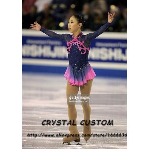 Custom Girls Ice Figure Skating Dress Graceful New Brand Kids Skating Dresses Competition DR3428