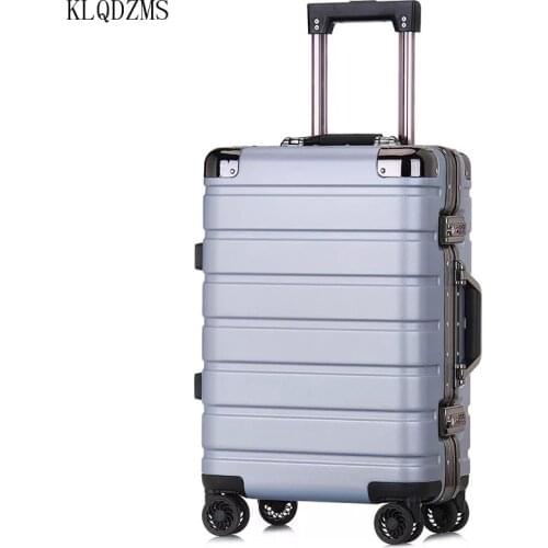 KLQDZMS 20’’24Inch PC Portable Travel Suitcase On Wheels Classic Cabin Rolling Luggage For Women And Men