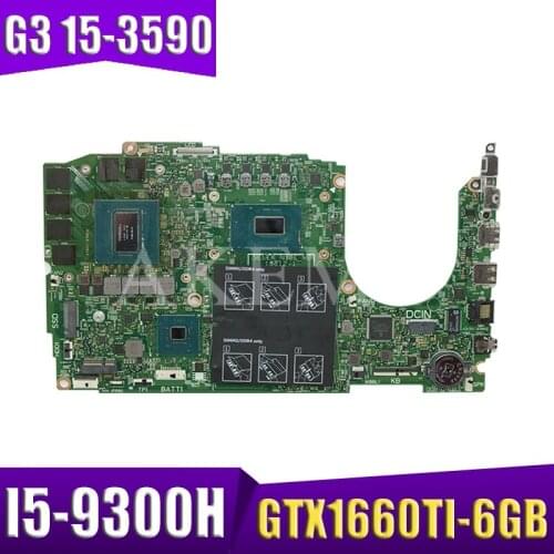 Laptop motherboard For DELL Inspiron G3 15-3590 original mainboard I5-9300H GTX1660TI-6GB