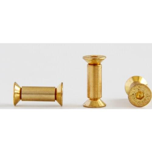 10pcs/lot Brass Screw Rivet Knife Handle Lock DIY Knife Material Plate Fastening Flat Hex Head Screws