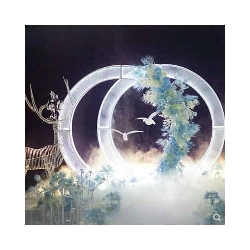 New wedding round background perfect background main stage decoration large display window